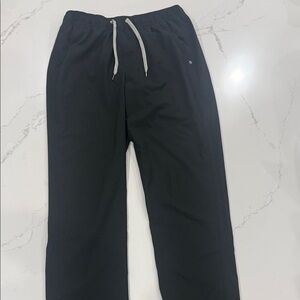 Vuori Men's Black Joggers with White Drawstring